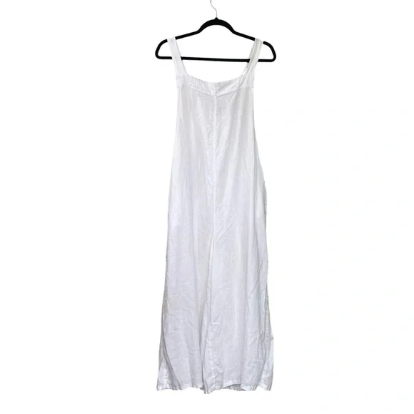 HAUTE HIPPIE Women's Linen Sleeveless Wide Leg Jumpsuit Coverup White XL - Picture 5 of 12